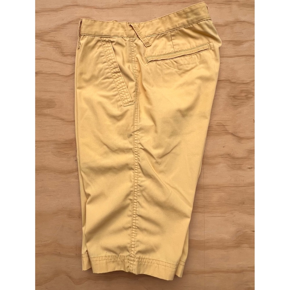 American Rag Mens Yellow Chino Shorts Size 33 Flat Front Cotton Blend Casual - Picture 6 of 6